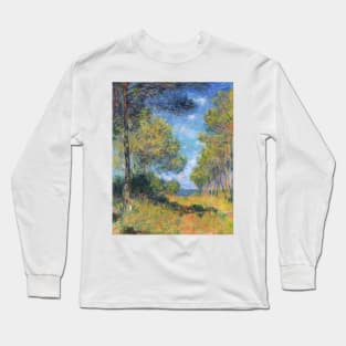 Alley of Fir Trees in Varengeville by Claude Monet Long Sleeve T-Shirt